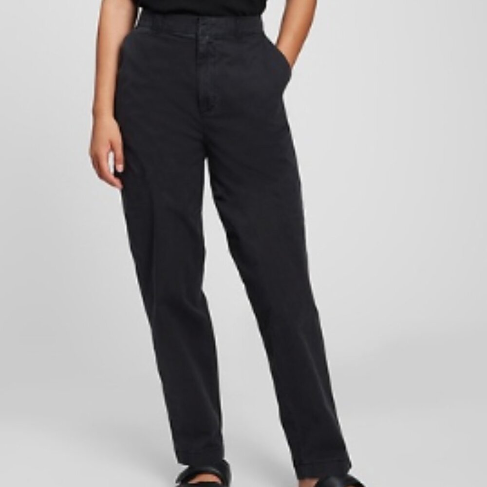 GAP Straight Up Khaki Black size 2 Tall